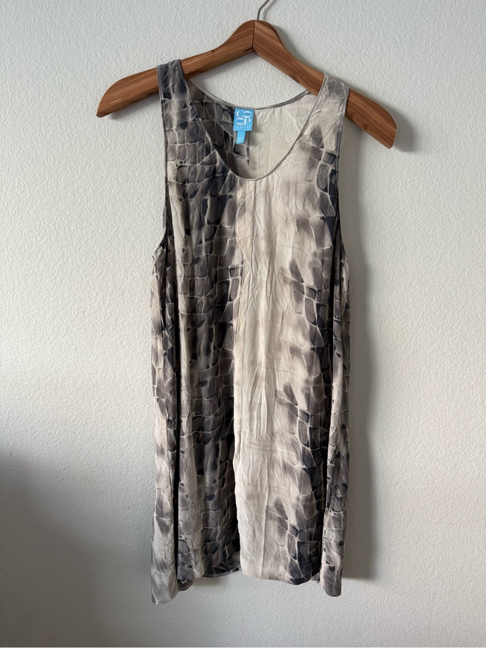 Vintage Barneys New York CO-OP Silk Slip Dress - Abstract Tile Print